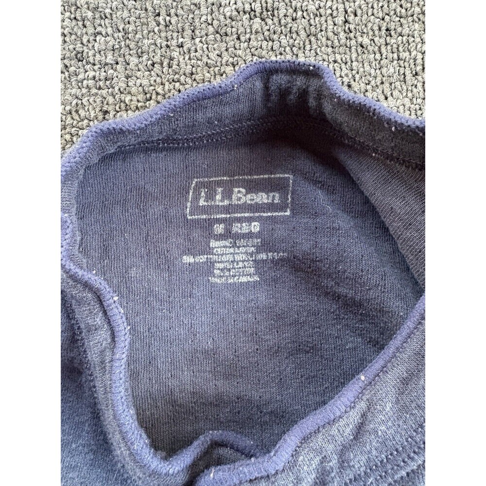 L.L. Bean Long Sleeve Henley T-Shirt Size Medium – Navy Blue – 100% Cotton - Picture 2 of 4